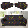 Electric Guitar Pattern Print Design 03 Sofa Slipcover