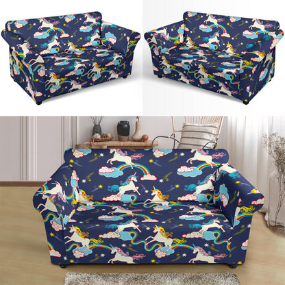 Unicorn Print Design LKS304 Loveseat Couch Slipcover