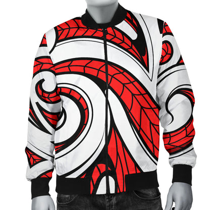 Maori Polynesian Themed Design Print Men Bomber Jacket