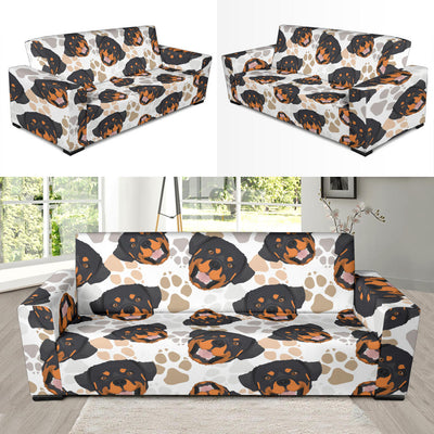 Rottweiler Pattern Print Design A03 Sofa Slipcover