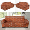 Brick Brown Pattern Print Design 02 Sofa Slipcover