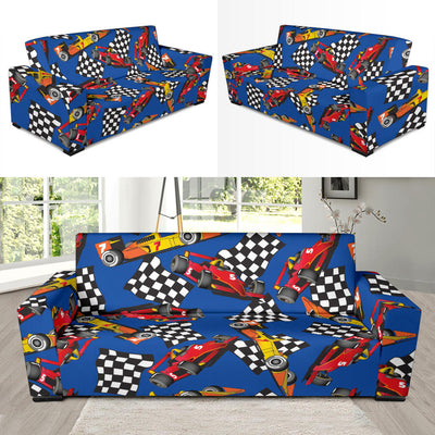 Racing Pattern Print Design A01 Sofa Slipcover