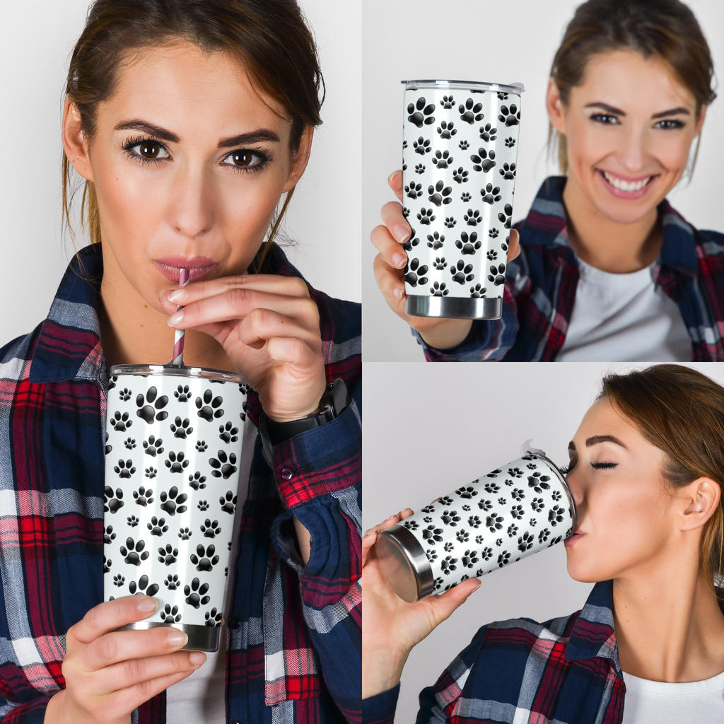 Paw Themed Print Tumbler