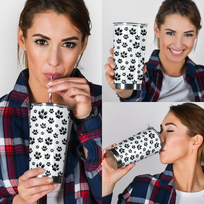 Paw Themed Print Tumbler