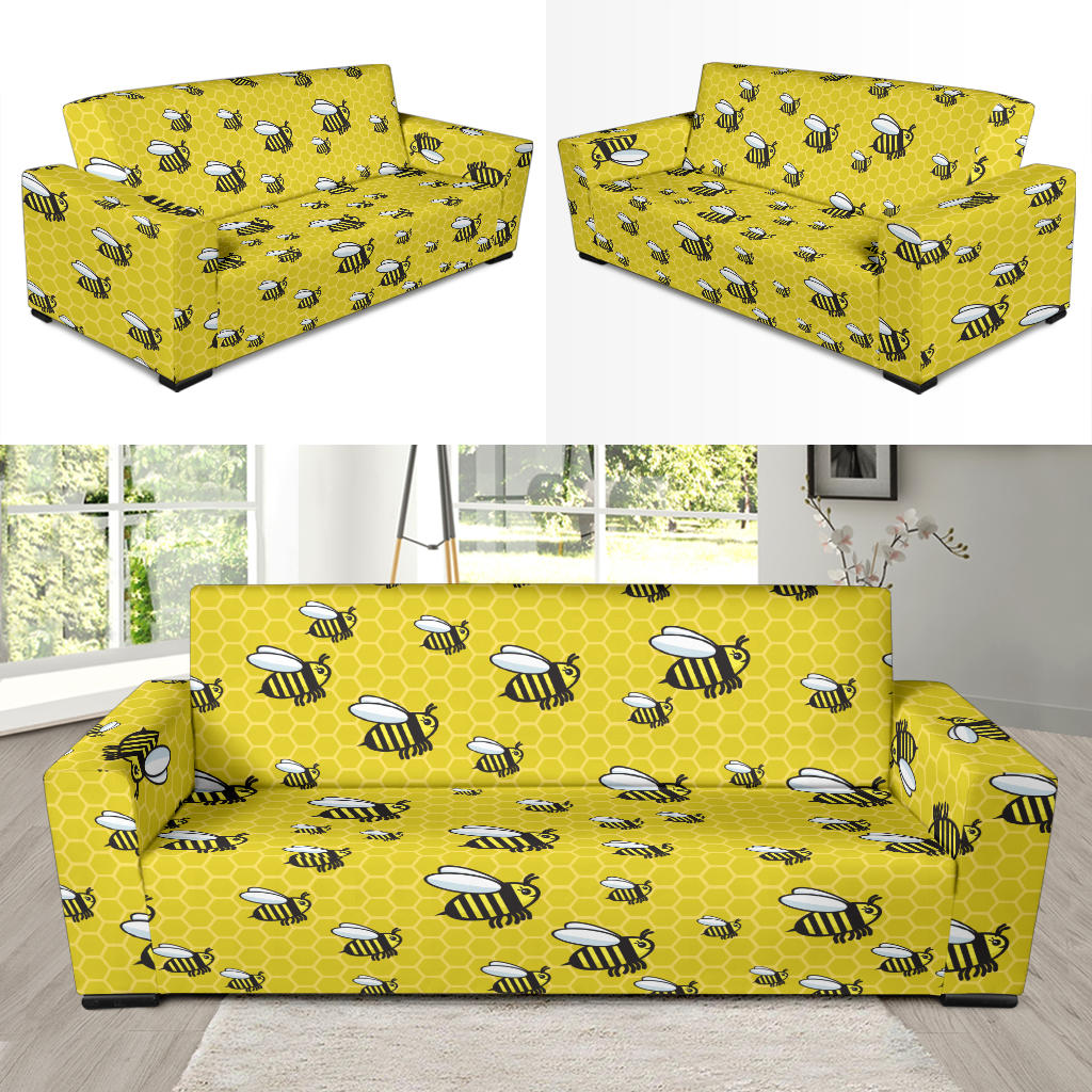 Bee Cute Print Design LKS308 Sofa Slipcover