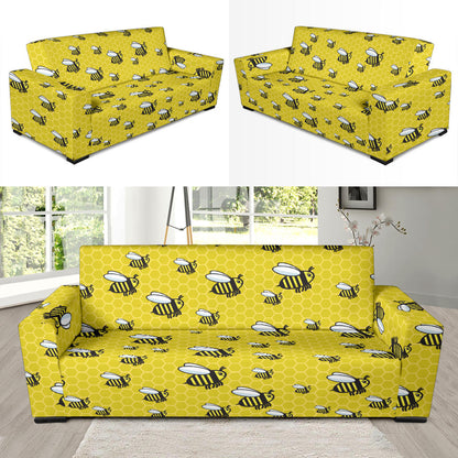 Bee Cute Print Design LKS308 Sofa Slipcover