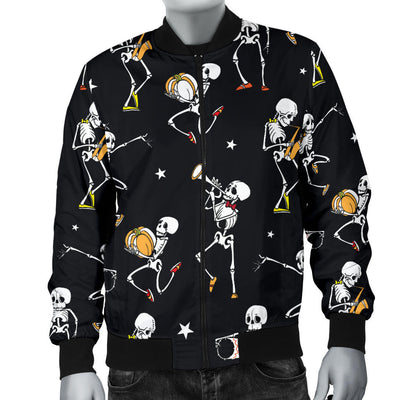 Skeleton Dance Print Men Bomber Jacket