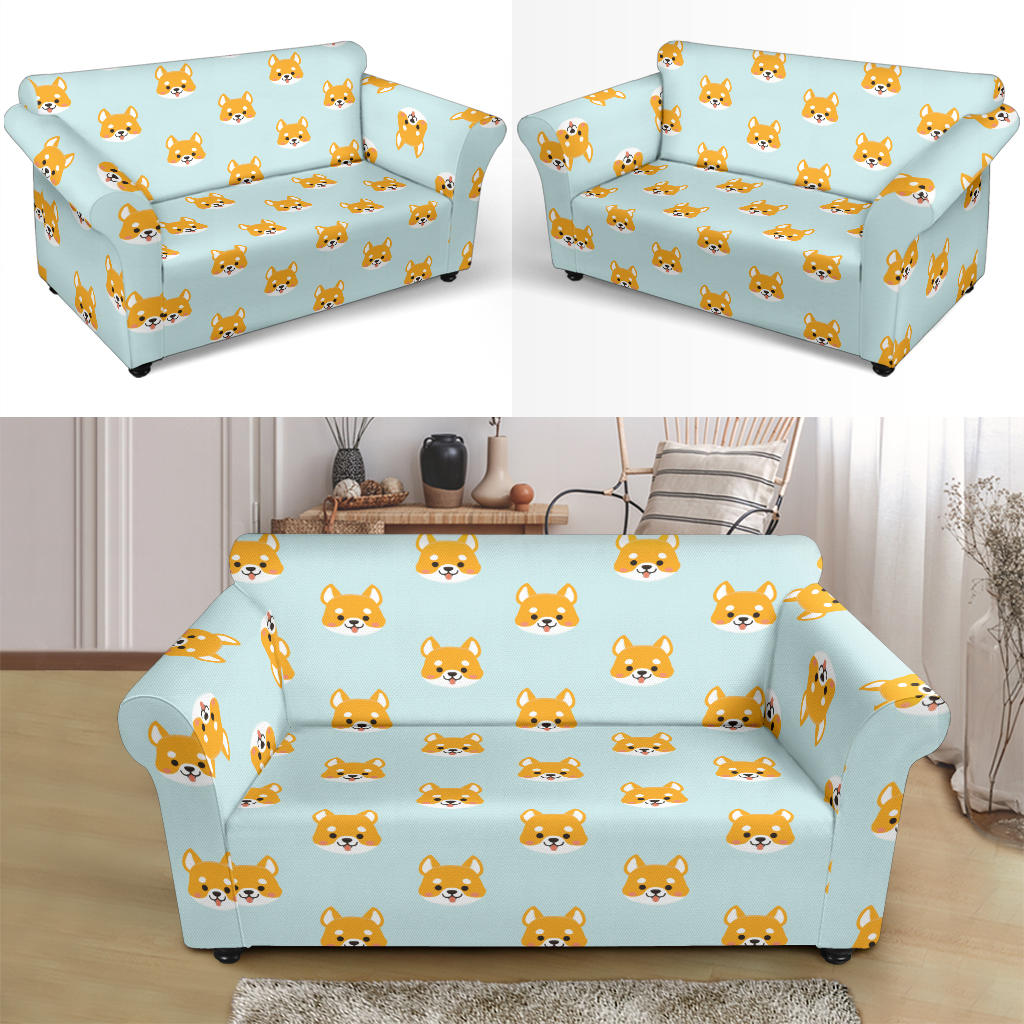 Shiba Inu Print Design LKS301 Loveseat Couch Slipcover