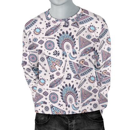 Eagles Native American Indian Symbol Men Long Sleeve Sweatshirt
