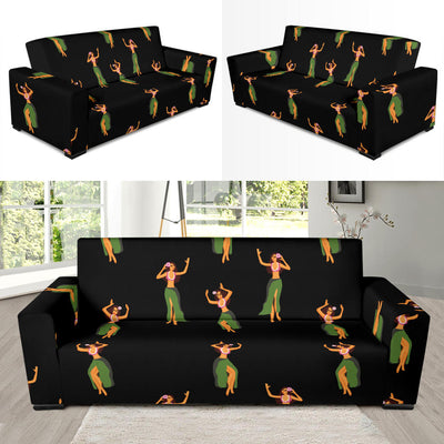 Hula Dancers Girl Pattern Print Design 01 Sofa Slipcover