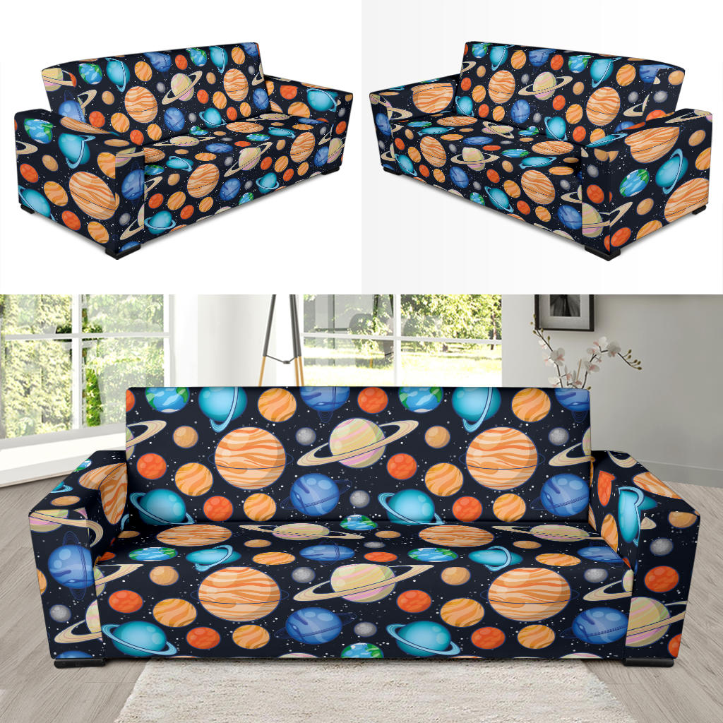 Planet Colorful Print Design LKS301 Sofa Slipcover