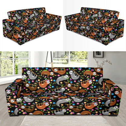 Sloth Print Design LKS306 Sofa Slipcover