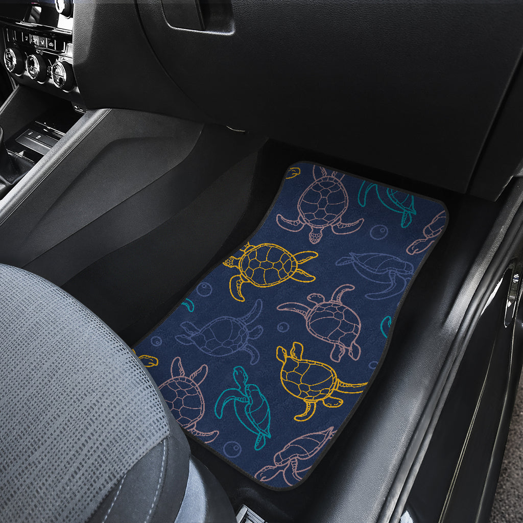 Sea Turtle Baby Print Car Floor Mats Front Back