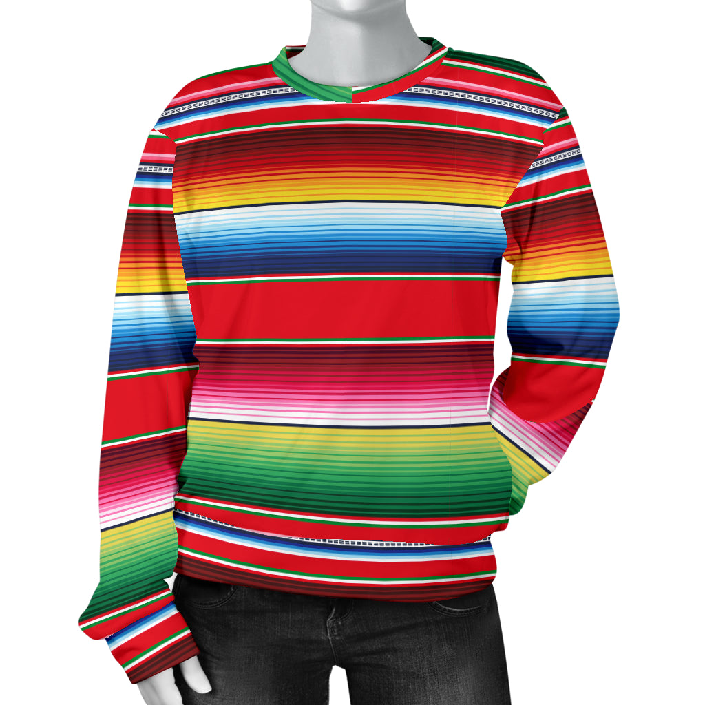 Serape Pattern Women Long Sleeve Sweatshirt