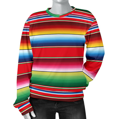 Serape Pattern Women Long Sleeve Sweatshirt