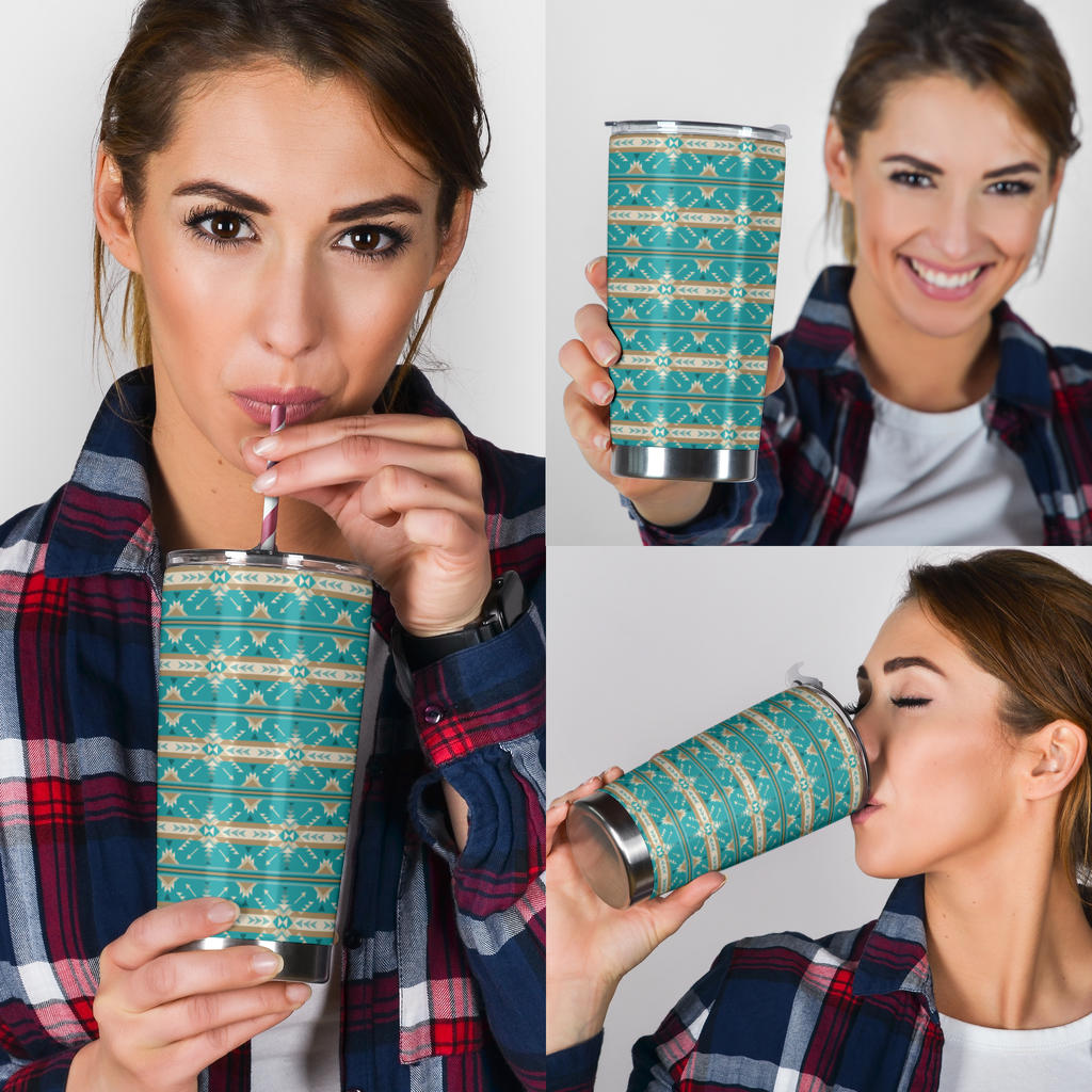 Southwest Native Design Themed Print Tumbler