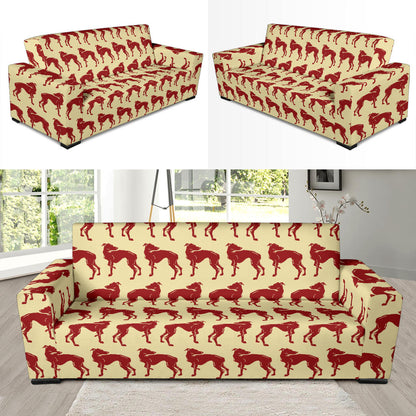 Whippets Print Design LKS301 Sofa Slipcover