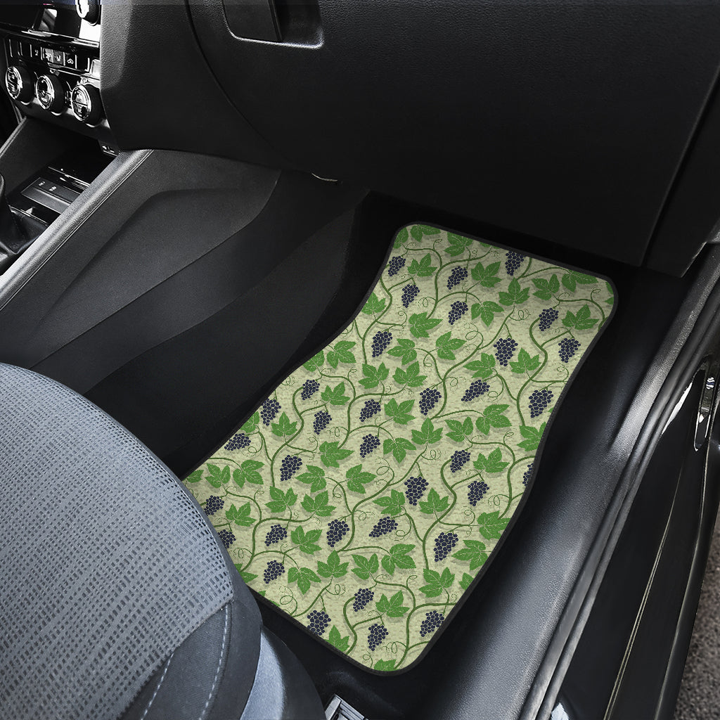 Wine Grape Thmed Print Car Floor Mats Front Back