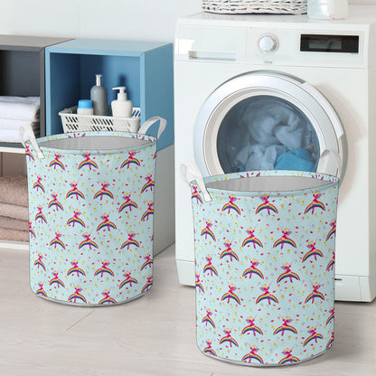Fairy with Rainbow Print Pattern Laundry Basket