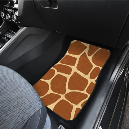 Giraffe Texture Print Car Floor Mats Front Back