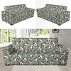 Boston Terrier Pattern Print Design 05 Sofa Slipcover