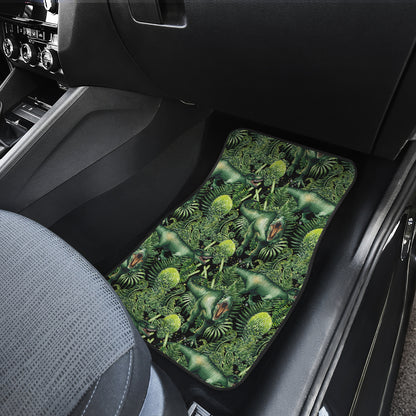 Dinosaur T Rex Print Pattern Car Floor Mats Front Back