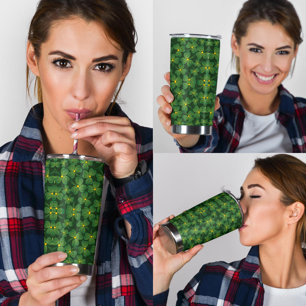 Shamrock Pattern Tumbler