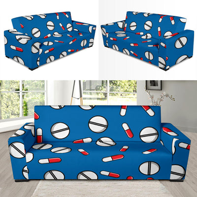 Pill Pattern Print Design A05 Sofa Slipcover