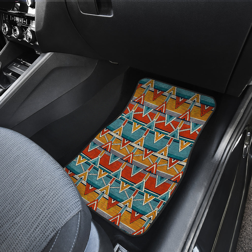 Kente Print African Design Themed Car Floor Mats Front Back