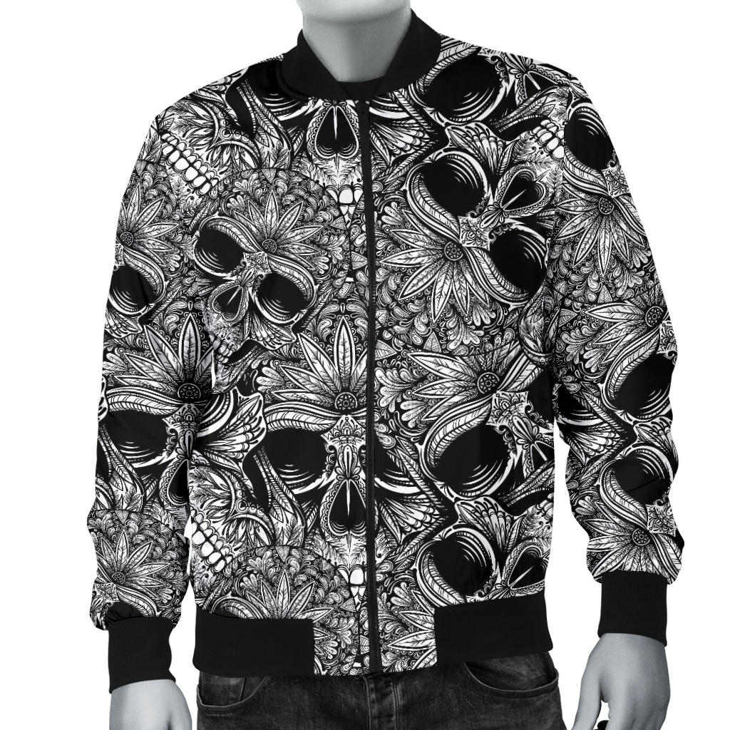 Skull Tattoo Design Print Men Bomber Jacket