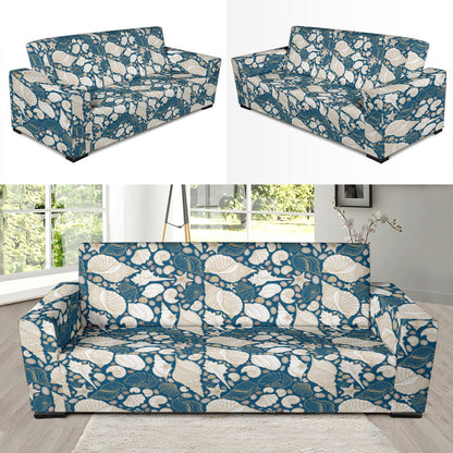 Seashell Print Design LKS308 Sofa Slipcover