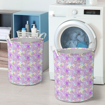 Unicorn Rainbow Star Heart Print Laundry Basket