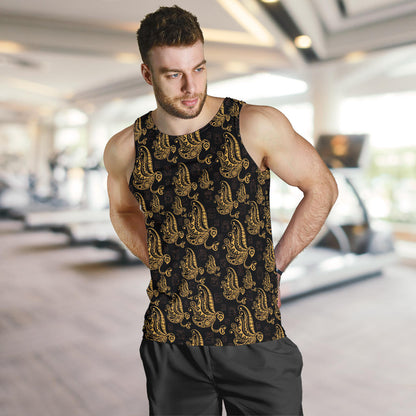Owl Tribal Polynesian Design Print Men Tank Top