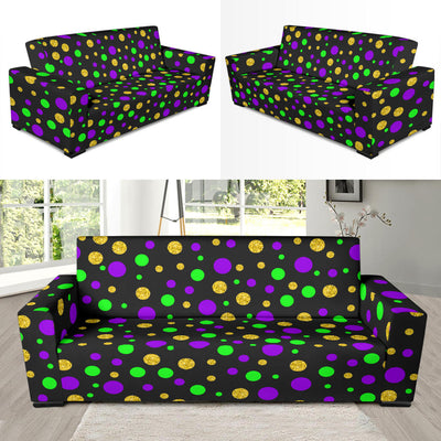 Mardi Gras Pattern Print Design 07 Sofa Slipcover