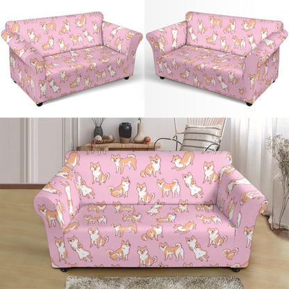 Shiba Inu Print Design LKS303 Loveseat Couch Slipcover