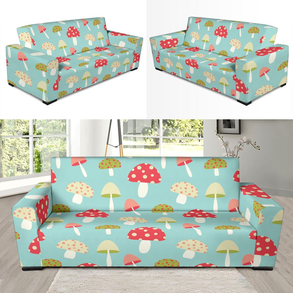 Mushroom Pattern Print Design A01 Sofa Slipcover