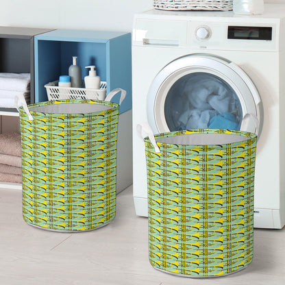 Trumpet Vintage Design Print Laundry Basket