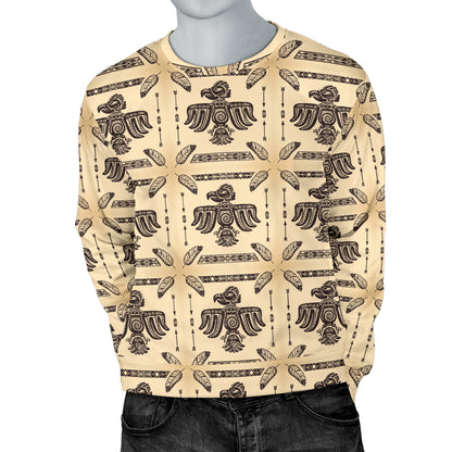 Native American Themed Design Print Men Long Sleeve Sweatshirt