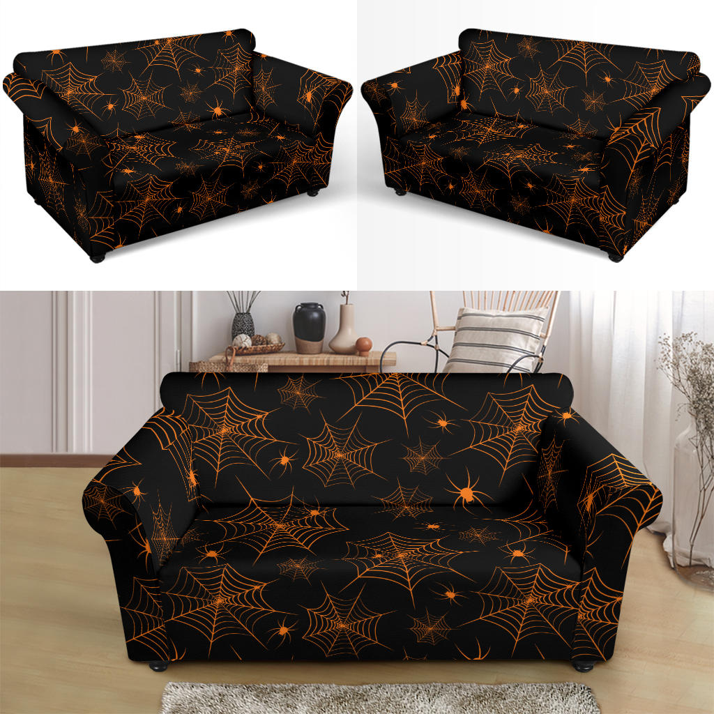 Spider Web Print Design LKS306 Loveseat Couch Slipcover