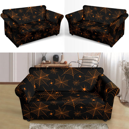 Spider Web Print Design LKS306 Loveseat Couch Slipcover