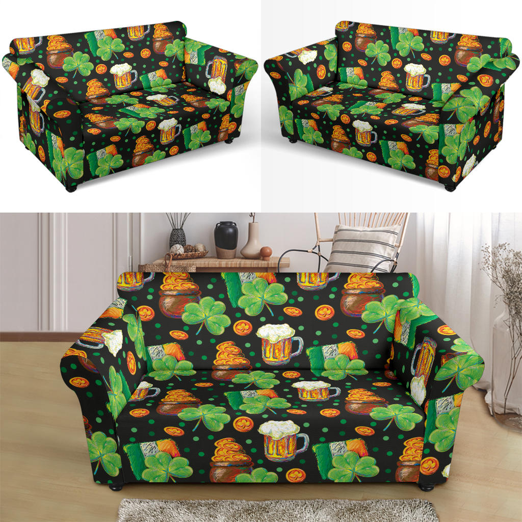 St Patricks Day Print Design LKS303 Loveseat Couch Slipcover