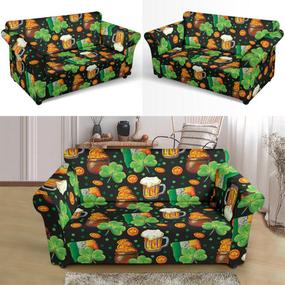 St Patricks Day Print Design LKS303 Loveseat Couch Slipcover