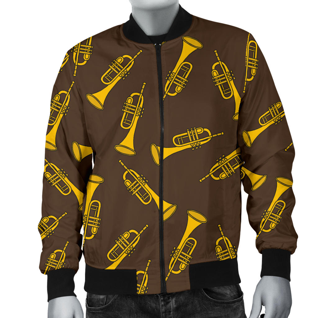 Trumpet Pattern Design Print Men Bomber Jacket