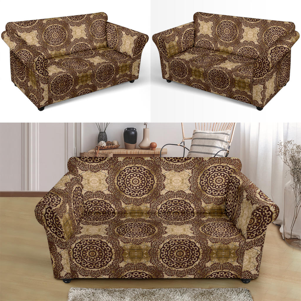 Ancient Greek Symbol Print Design LKS309 Loveseat Couch Slipcover