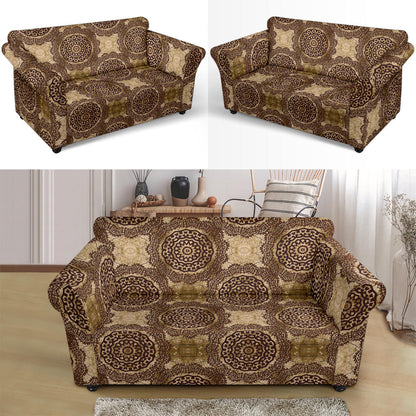 Ancient Greek Symbol Print Design LKS309 Loveseat Couch Slipcover