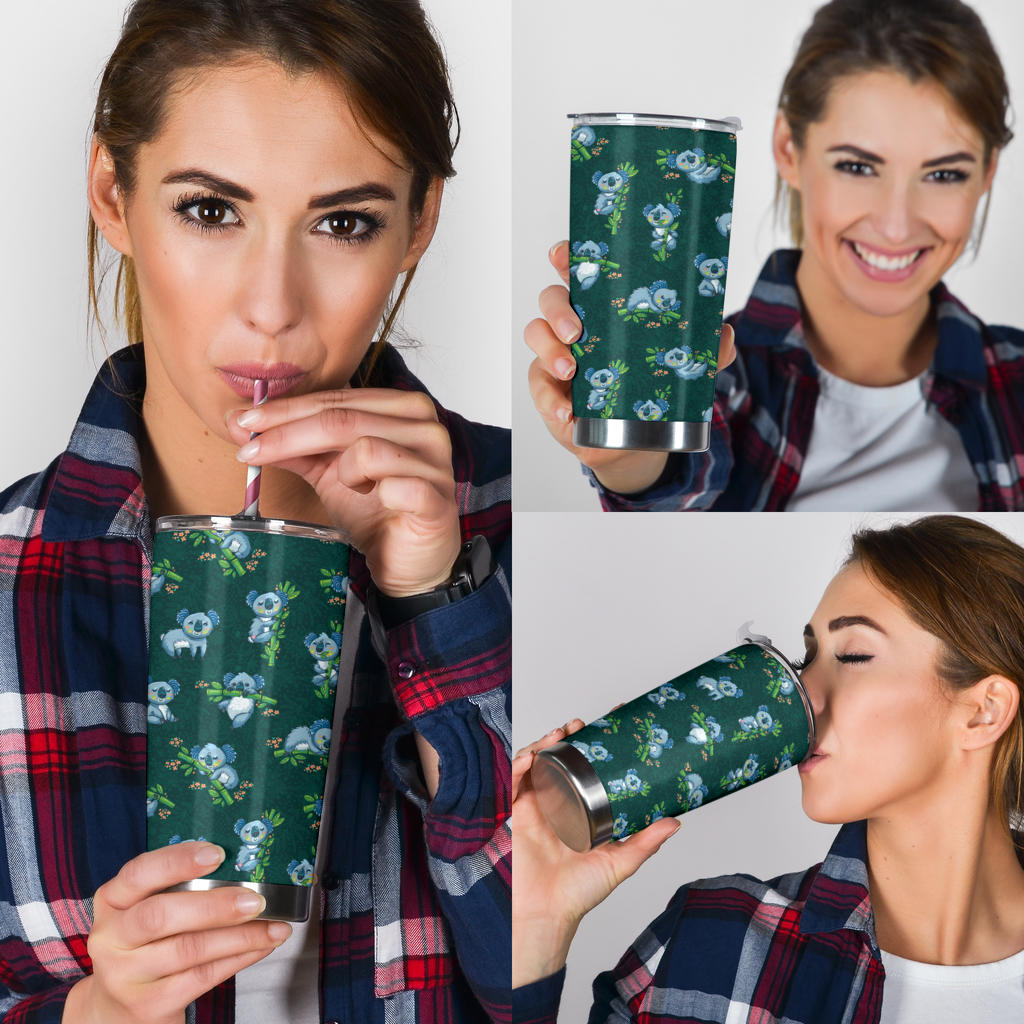 Koala Blue Design Print Tumbler