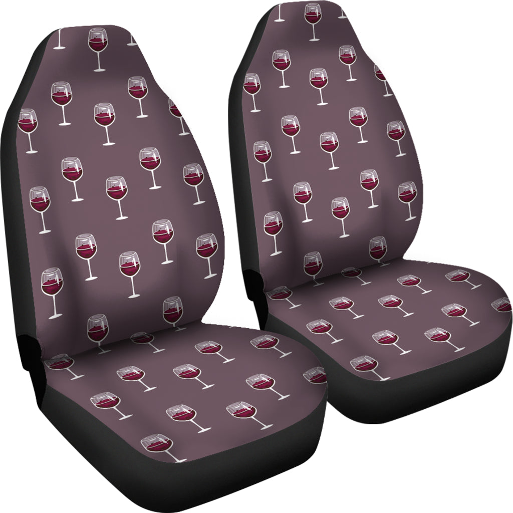 Wine Glass Pattern Print Design LKS305 Car Seat Covers