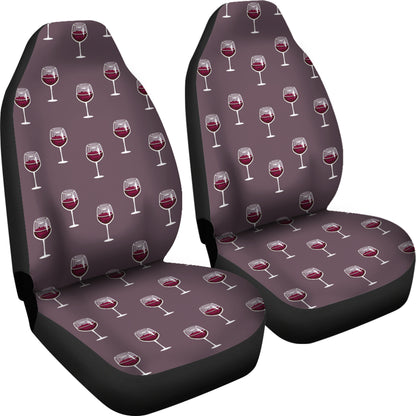 Wine Glass Pattern Print Design LKS305 Car Seat Covers