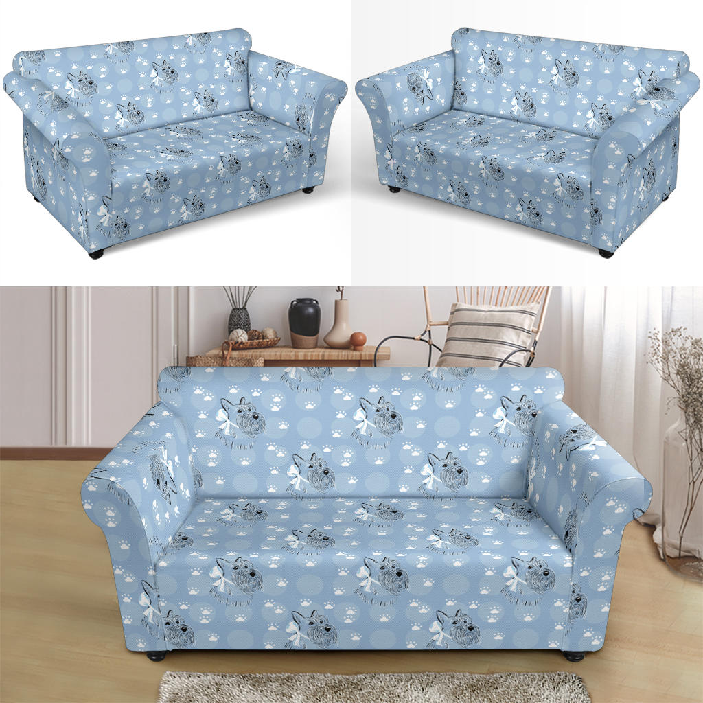 Scottish Terriers Print Design LKS308 Loveseat Couch Slipcover