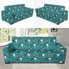 Boston Terrier Pattern Print Design 07 Sofa Slipcover